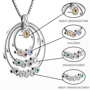 GREAT GRANDMOTHERS BIRTHSTONE NECKLACE