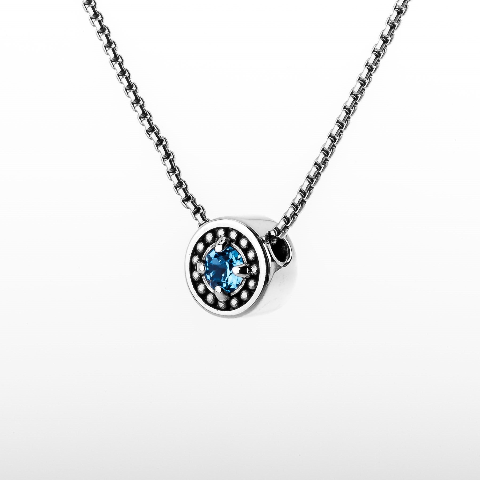 March Birthstone Necklace - The Generations "Petite"